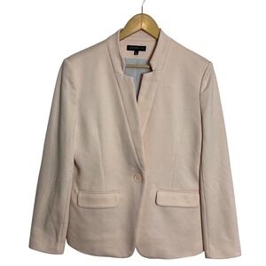 Gibsonlook Large Notch Collar Knit Blazer in Pearl Blush Classic Office NEW